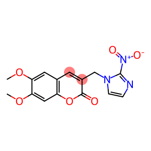 6,7-Dimethoxy-3-[(2-nitro-1H-imidazol-1-yl)methyl]-2H-1-benzopyran-2-one