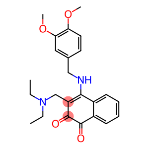 4-[(3,4-Dimethoxybenzyl)amino]-3-[(diethylamino)methyl]naphthalene-1,2-dione