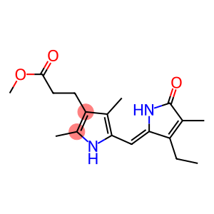 2,4-Dimethyl-5-[(Z)-(3-ethyl-4-methyl-5-oxo-3-pyrroline-2-ylidene)methyl]-1H-pyrrole-3-propanoic acid methyl ester