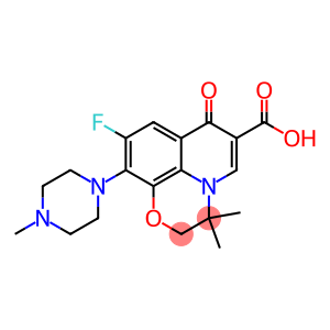 3,3-Dimethyl-9-fluoro-7-oxo-10-(4-methylpiperazin-1-yl)-2,3-dihydro-7H-pyrido[1,2,3-de]-1,4-benzoxazine-6-carboxylic acid