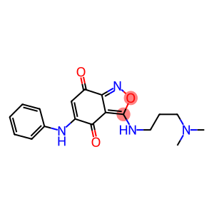 3-(3-Dimethylaminopropylamino)-5-(phenylamino)-2,1-benzisoxazole-4,7-dione