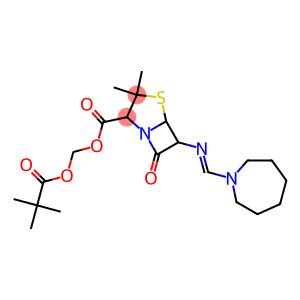 3,3-Dimethyl-7-oxo-6-[(hexahydro-1H-azepin-1-yl)methyleneamino]-4-thia-1-azabicyclo[3.2.0]heptane-2-carboxylic acid [(2,2-dimethylpropionyl)oxy]methyl ester