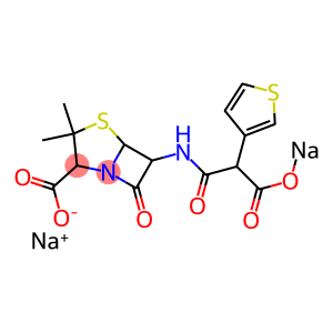 3,3-Dimethyl-6-[[2-(sodiooxycarbonyl)-1-oxo-2-(3-thienyl)ethyl]amino]-7-oxo-4-thia-1-azabicyclo[3.2.0]heptane-2-carboxylic acid sodium salt