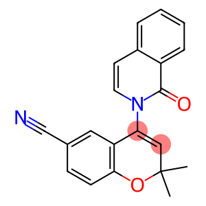 2,2-Dimethyl-4-[(1-oxo-1,2-dihydroisoquinolin)-2-yl]-2H-1-benzopyran-6-carbonitrile