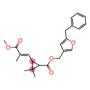 (+)-2,2-Dimethyl-3-[(E)-2-methoxycarbonyl-1-propenyl]cyclopropanecarboxylic acid (5-benzyl-3-furyl)methyl ester