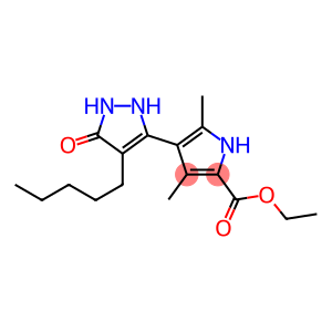 3,5-Dimethyl-4-(5-oxo-4-pentyl-3-pyrazolin-3-yl)-1H-pyrrole-2-carboxylic acid ethyl ester