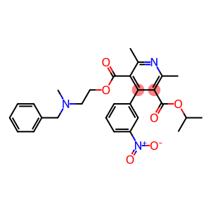 2,6-Dimethyl-4-(3-nitrophenyl)pyridine-3,5-dicarboxylic acid 3-(1-methylethyl)5-[2-[methyl(phenylmethyl)amino]ethyl] ester