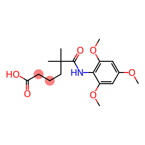 5,5-Dimethyl-6-oxo-6-[(2,4,6-trimethoxyphenyl)amino]hexanoic acid