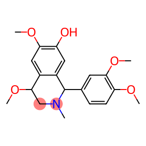 1-(3,4-Dimethoxyphenyl)-1,2,3,4-tetrahydro-4,6-dimethoxy-2-methyl-7-isoquinolinol