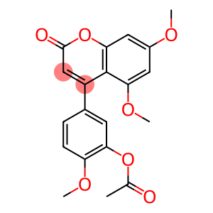 5,7-Dimethoxy-4-(3-acetoxy-4-methoxyphenyl)-2H-1-benzopyran-2-one