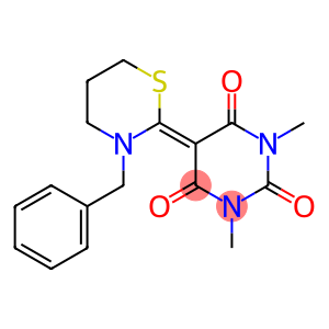 1,3-Dimethyl-5-[(tetrahydro-3-benzyl-2H-1,3-thiazin)-2-ylidene]pyrimidine-2,4,6(1H,3H,5H)-trione