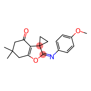 6,6-Dimethyl-2-(4-methoxyphenylimino)-6,7-dihydrospiro[benzofuran-3(2H),1'-cyclopropan]-4(5H)-one