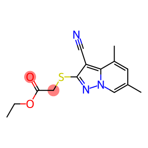 [(4,6-Dimethyl-3-cyanopyrazolo[1,5-a]pyridin-2-yl)thio]acetic acid ethyl ester