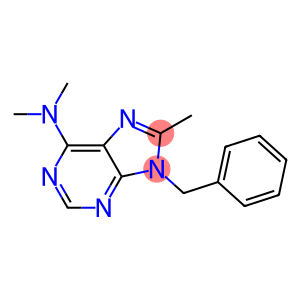 6-Dimethylamino-8-methyl-9-(benzyl)-9H-purine