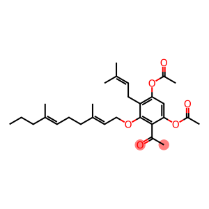 2'-[(3,7-Dimethyldeca-2,6-dien-1-yl)oxy]-3'-(3-methyl-2-butenyl)-4',6'-diacetoxy-acetophenone