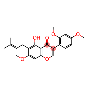 3-(2,4-Dimethoxyphenyl)-5-hydroxy-7-methoxy-6-(3-methyl-2-butenyl)-4H-1-benzopyran-4-one