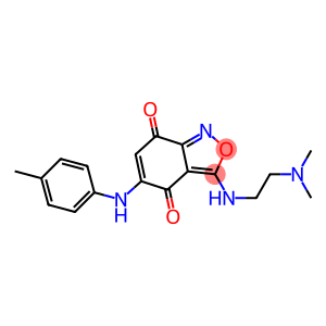 3-(2-Dimethylaminoethylamino)-5-(4-methylphenylamino)-2,1-benzisoxazole-4,7-dione