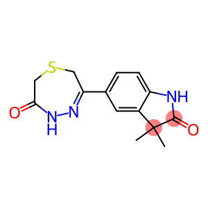 3,3-Dimethyl-5-[(2,5,6,7-tetrahydro-6-oxo-1,4,5-thiadiazepin)-3-yl]-1H-indol-2(3H)-one