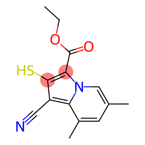 6,8-Dimethyl-1-cyano-2-mercaptoindolizine-3-carboxylic acid ethyl ester