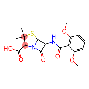 6-(2,6-Dimethoxyphenylcarbonylamino)-3,3-dimethyl-7-oxo-4-thia-1-azabicyclo[3.2.0]heptane-2-carboxylic acid