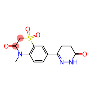 3,4-Dihydro-4-methyl-3-oxo-7-[(1,4,5,6-tetrahydro-6-oxopyridazin)-3-yl]-2H-1,4-benzothiazine 1,1-dioxide