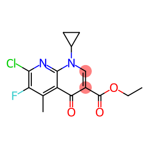 1,4-Dihydro-1-cyclopropyl-7-chloro-6-fluoro-4-oxo-5-methyl-1,8-naphthyridine-3-carboxylic acid ethyl ester