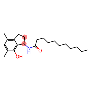 2,3-Dihydro-3-[undecanoylamino]-5,7-dimethyl-1H-inden-4-ol