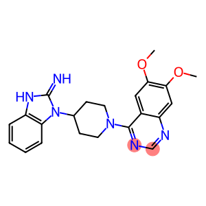 4-[4-[(1,3-Dihydro-2-imino-2H-benzimidazol)-1-yl]-1-piperidinyl]-6,7-dimethoxyquinazoline