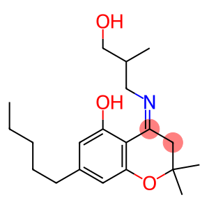 3,4-Dihydro-2,2-dimethyl-4-[3-hydroxy-2-methylpropylimino]-7-pentyl-2H-1-benzopyran-5-ol