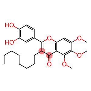 2-(3,4-Dihydroxyphenyl)-5,6,7-trimethoxy-3-octyl-4H-1-benzopyran-4-one