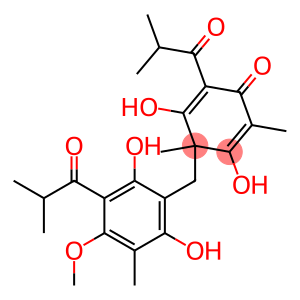 2,4-Dihydroxy-1,3-dimethyl-5-(2-methylpropanoyl)-3-[[2,6-dihydroxy-3-methyl-4-methoxy-5-(2-methylpropanoyl)phenyl]methyl]-1,4-cyclohexadien-6-one