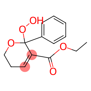 5,6-Dihydro-2-hydroperoxy-2-phenyl-2H-pyran-3-carboxylic acid ethyl ester