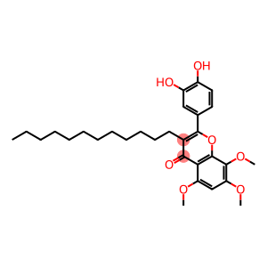 2-(3,4-Dihydroxyphenyl)-5,7,8-trimethoxy-3-dodecyl-4H-1-benzopyran-4-one