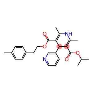 1,4-Dihydro-2,6-dimethyl-4-(3-pyridyl)pyridine-3,5-dicarboxylic acid 3-isopropyl 5-(4-methylphenethyl) ester