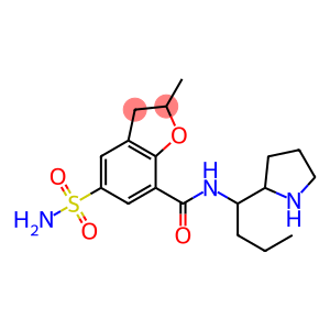 2,3-Dihydro-2-methyl-5-(aminosulfonyl)-N-[1-propyl-2-pyrrolidinylmethyl]benzofuran-7-carboxamide