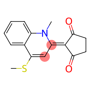 1,2-Dihydro-2-(2,5-dioxocyclopentan-1-ylidene)-1-methyl-4-(methylthio)quinoline