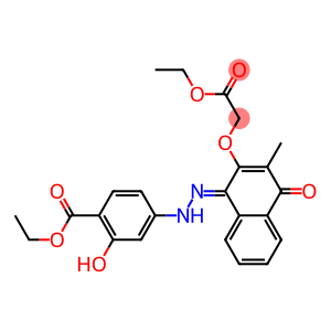 [[[1,4-Dihydro-1-[[[4-(ethoxycarbonyl)-3-hydroxyphenyl]amino]imino]-3-methyl-4-oxonaphthalen]-2-yl]oxy]acetic acid ethyl ester