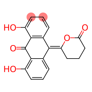 1,8-Dihydroxy-10-[(2-oxotetrahydro-2H-pyran)-6-ylidene]anthrone