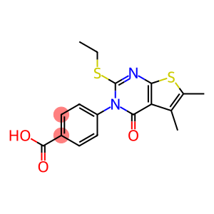 4-[[3,4-Dihydro-4-oxo-2-(ethylthio)-5,6-dimethylthieno[2,3-d]pyrimidin]-3-yl]benzoic acid