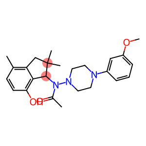 2,3-Dihydro-3-[[4-(3-methoxyphenyl)-1-piperazinyl]acetylamino]-2,2,7-trimethyl-1H-inden-4-ol