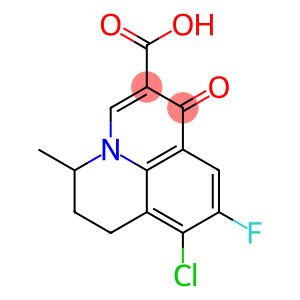 6,7-Dihydro-9-fluoro-5-methyl-8-chloro-1-oxo-1H,5H-benzo[ij]quinolizine-2-carboxylic acid