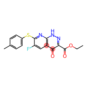 1,4-Dihydro-7-(4-methylphenylthio)-6-fluoro-4-oxopyrido[2,3-c]pyridazine-3-carboxylic acid ethyl ester