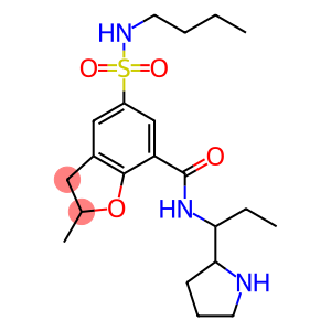 2,3-Dihydro-2-methyl-5-(butylaminosulfonyl)-N-[1-ethyl-2-pyrrolidinylmethyl]benzofuran-7-carboxamide