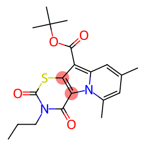 3,4-Dihydro-2,4-dioxo-3-propyl-6,8-dimethyl-2H-1,3-thiazino[6,5-b]indolizine-10-carboxylic acid tert-butyl ester