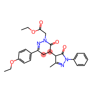 4,5-Dihydro-6-(4-ethoxyphenyl)-4-[(4,5-dihydro-5-oxo-3-methyl-1-phenyl-1H-pyrazol)-4-yl]-2-(ethoxycarbonylmethyl)pyridazin-3(2H)-one