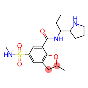 2,3-Dihydro-2-methyl-5-(methylaminosulfonyl)-N-[1-ethyl-2-pyrrolidinylmethyl]benzofuran-7-carboxamide