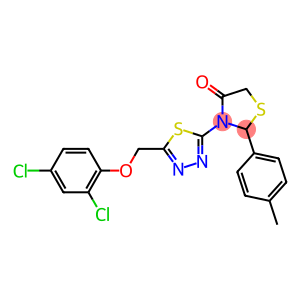 3,5-Dihydro-3-[5-[(2,4-dichlorophenoxy)methyl]-1,3,4-thiadiazol-2-yl]-2-[4-methylphenyl]thiazol-4(2H)-one