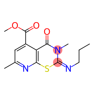 3,4-Dihydro-3,7-dimethyl-2-(propylimino)-4-oxo-2H-pyrido[3,2-e][1,3]thiazine-5-carboxylic acid methyl ester