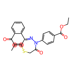 7,8-Dihydro-6-methyl-10-[4-(ethoxycarbonyl)phenyl]-7-thia-10,11-diaza-10H-cyclohepta[a]naphthalene-5,9-dione