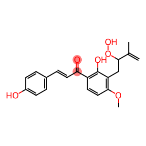 2',4-Dihydroxy-4'-methoxy-3'-(3-methyl-2-hydroperoxy-3-butenyl)chalcone